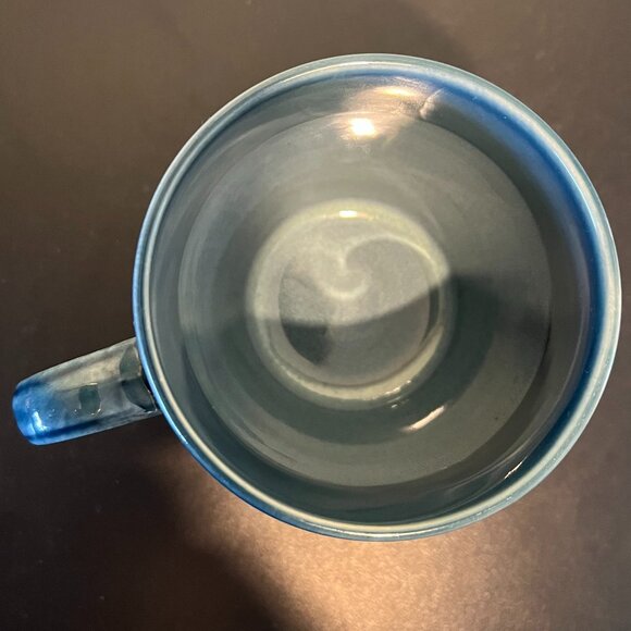 Threshold KINGSLAND Two-Toned Blue Stoneware Mug with Embossed Geometric Design - Picture 11 of 11